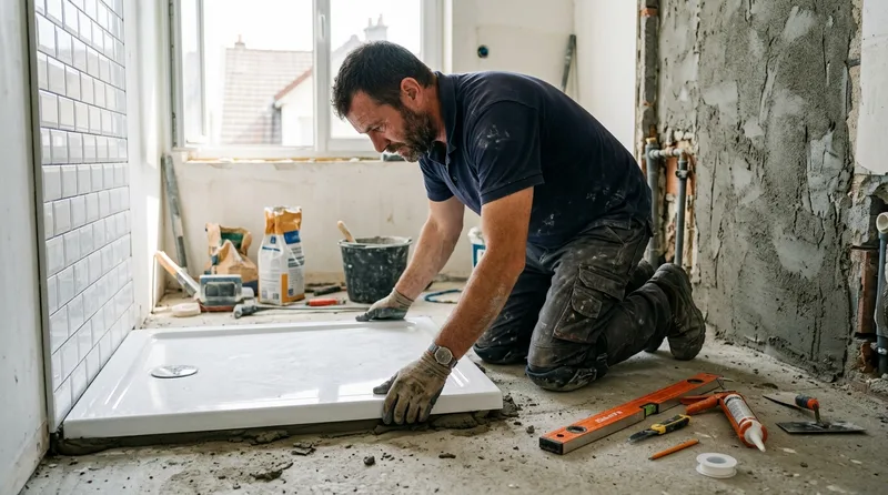 Installation d'une douche senior par un plombier dans le Allier